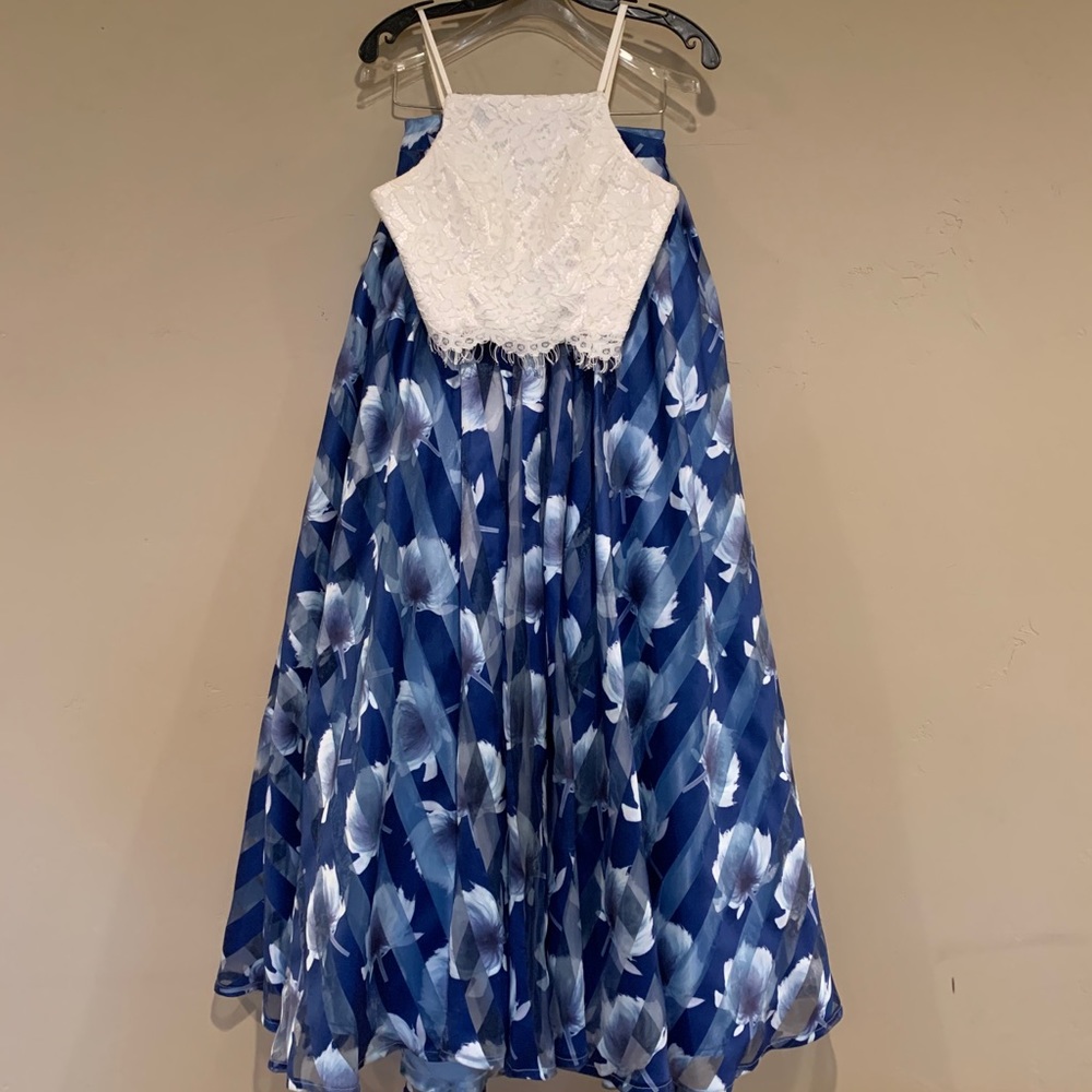 Blue Two Piece Prom Dress from Dave and Johnny
